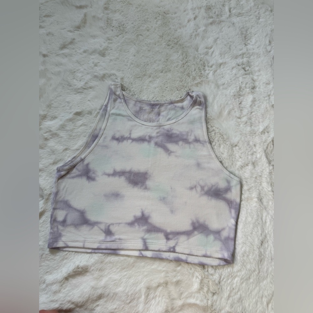 AE Lavender Tie-Dye Crop Tank